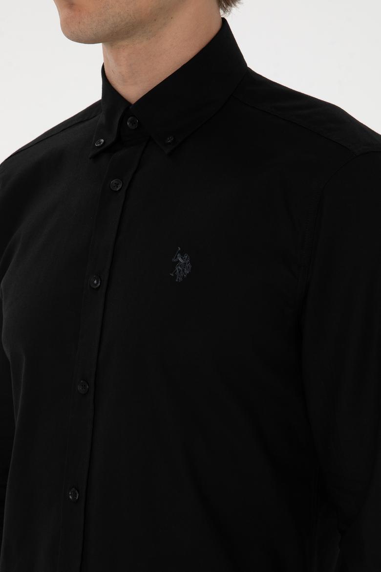 Erkek Siyah Uzun Kollu Basic Gömlek - 50298002030