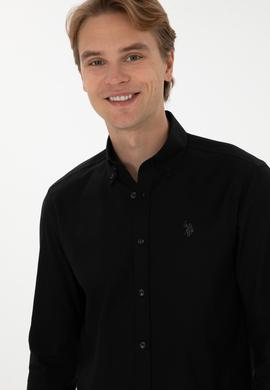 Erkek Siyah Uzun Kollu Basic Gömlek - 50298002030