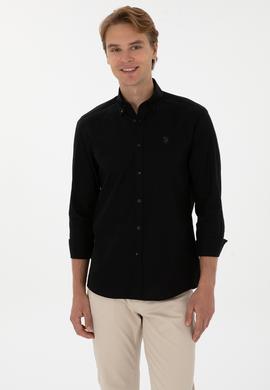 Erkek Siyah Uzun Kollu Basic Gömlek - 50298002030