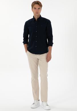Erkek Lacivert Uzun Kollu Basic Gömlek - 50298002027