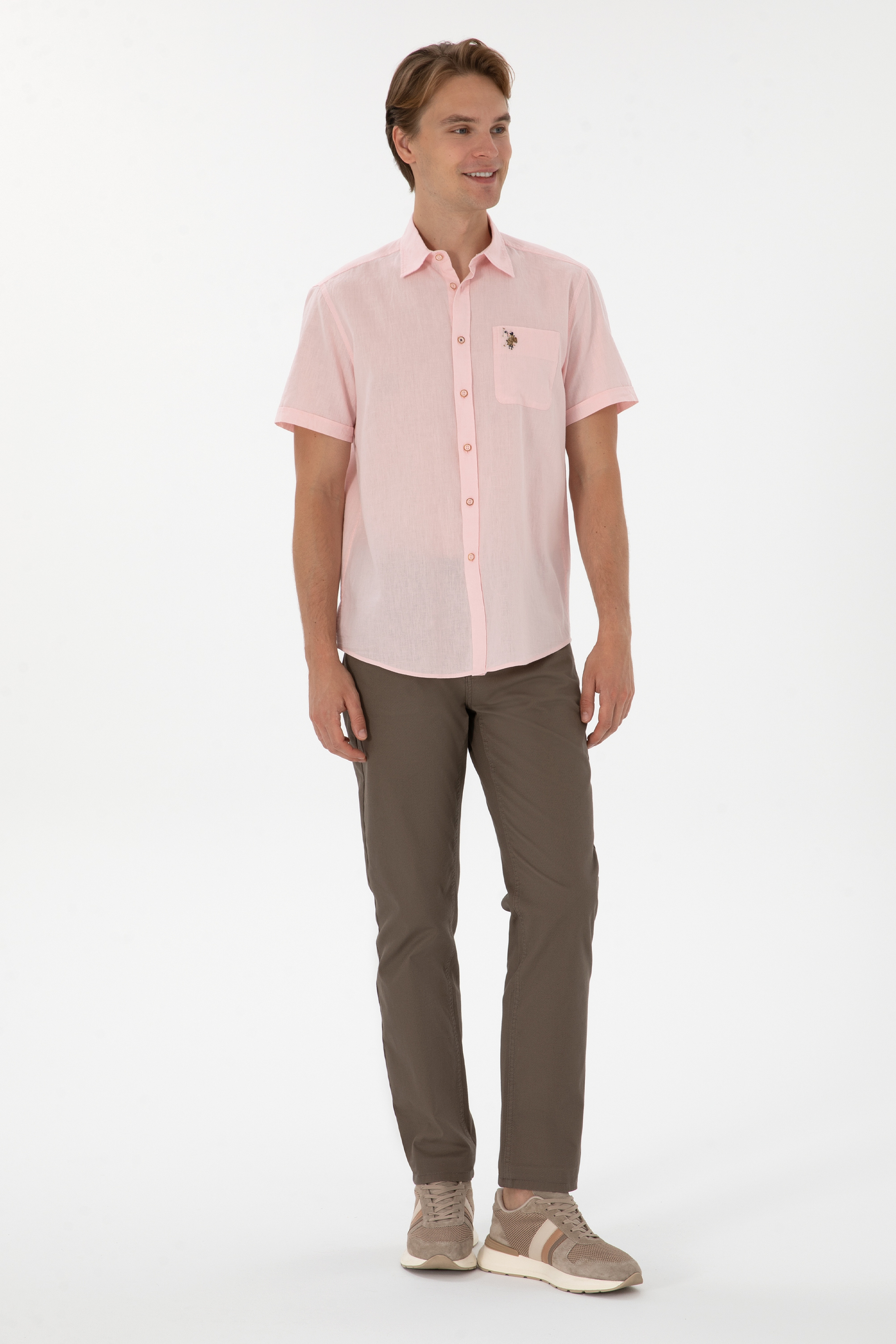 Erkek Regular Fit Vizon Kanvas / Chino Pantolon - Image 3