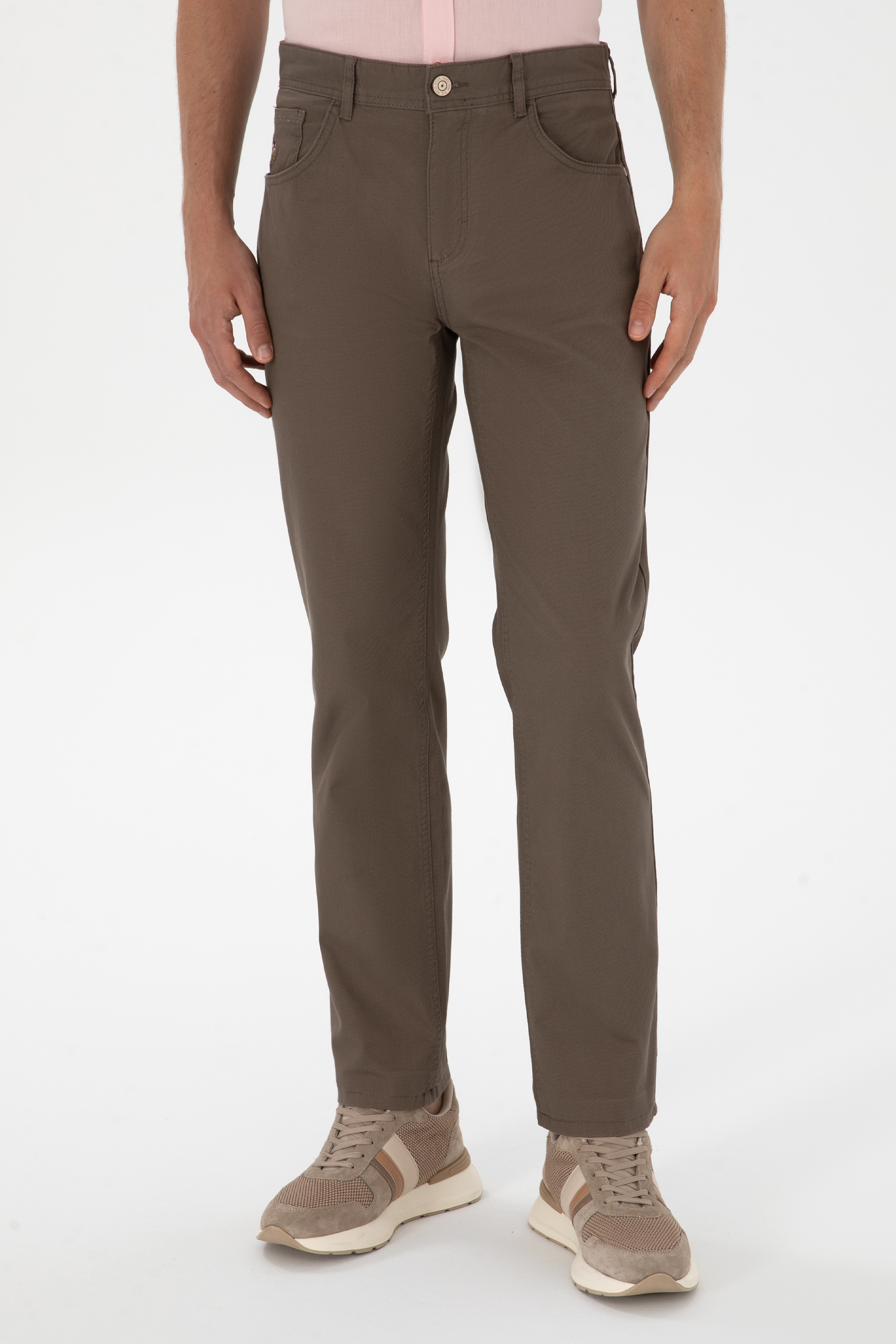 Erkek Regular Fit Vizon Kanvas / Chino Pantolon - Image 2