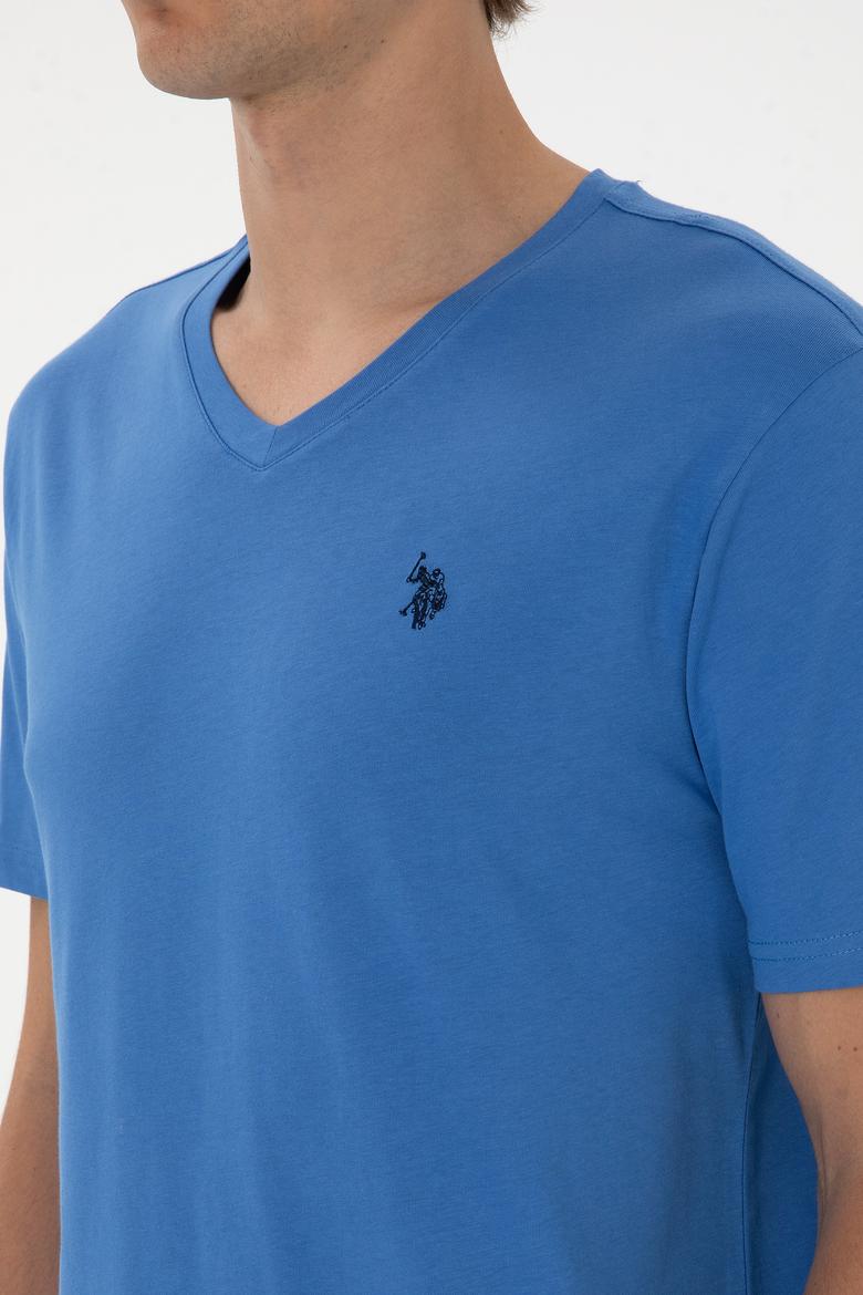 Erkek İndigo Basic Tişört - 50298043041