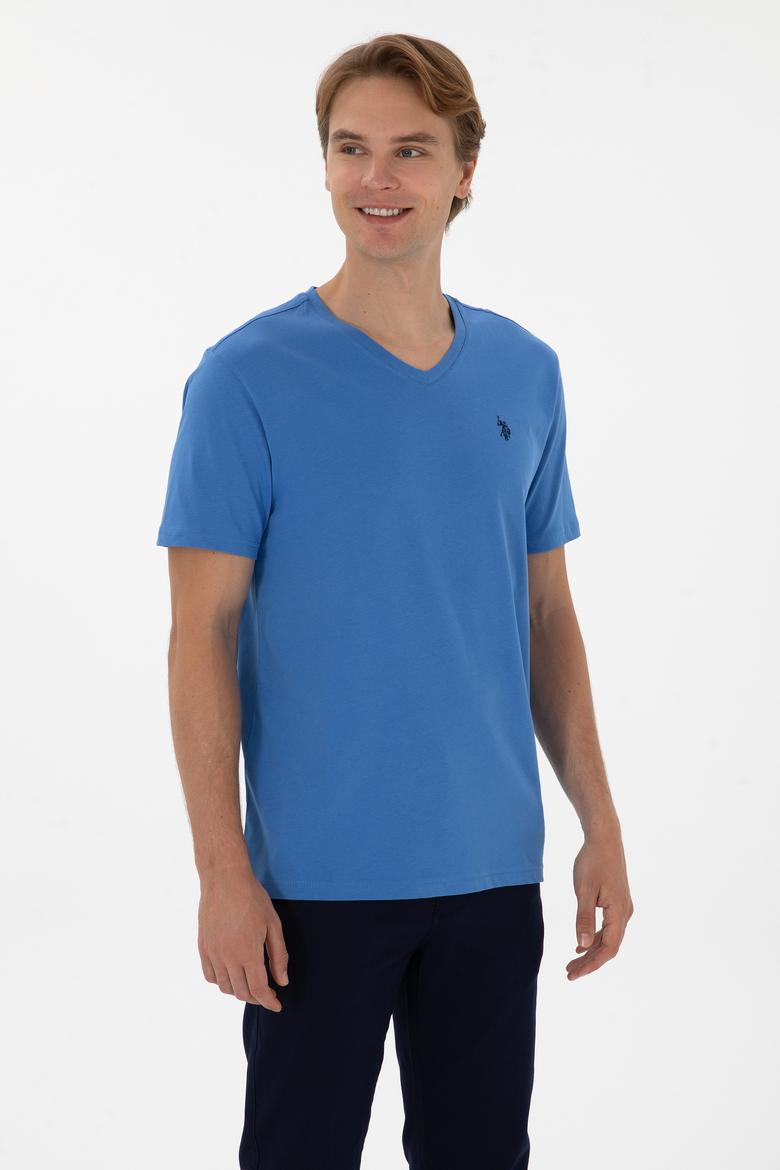 Erkek İndigo Basic Tişört - 50298043041