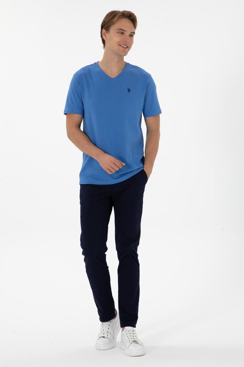 Erkek İndigo Basic Tişört - 50298043041