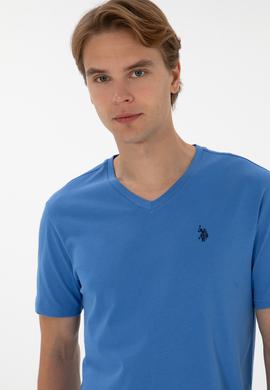 Erkek İndigo Basic Tişört - 50298043041