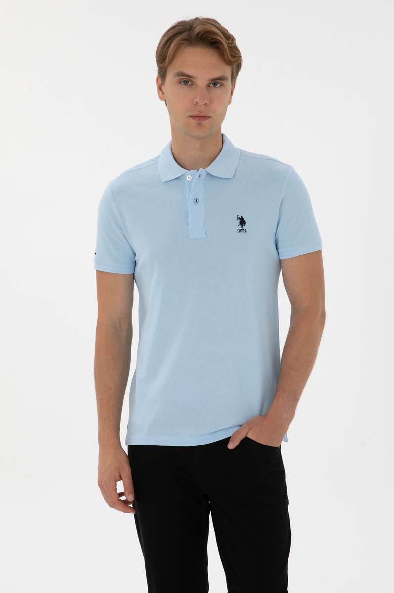 Erkek Açık Mavi Basic Tişört