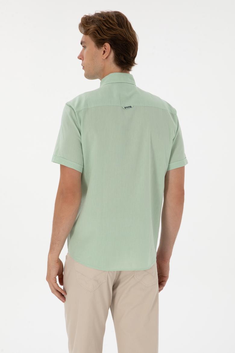 Erkek Su Yeşili Kısa Kollu Gömlek - 50297896086