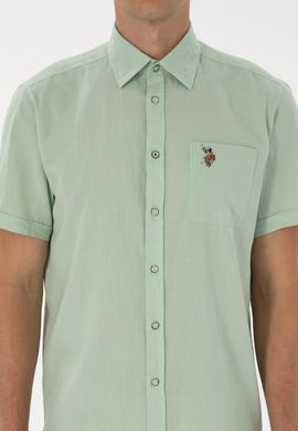 Erkek Su Yeşili Kısa Kollu Gömlek - 50297896086