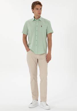 Erkek Su Yeşili Kısa Kollu Gömlek - 50297896086