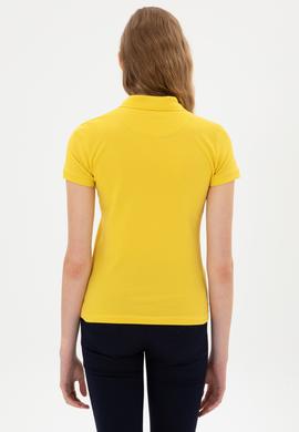 Kadın Sarı Basic Tişört - 50300896156