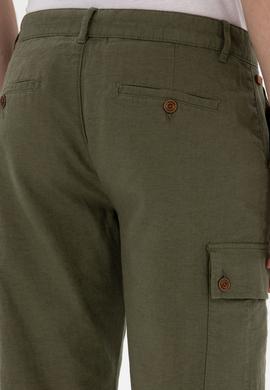 Erkek Koyu Haki Dokuma Şort - 50301323026