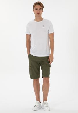 Erkek Koyu Haki Dokuma Şort - 50301323026