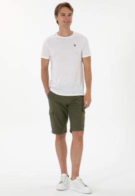 Erkek Koyu Haki Dokuma Şort - 50301323026