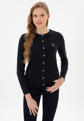 Kadın Lacivert Basic Triko Hırka - 50307737037