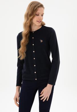 Kadın Lacivert Basic Triko Hırka - 50307737037