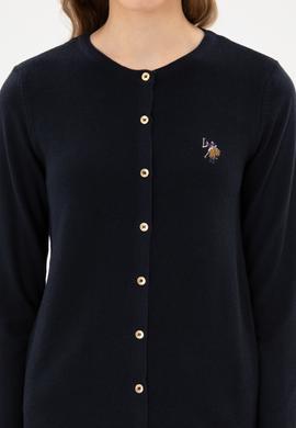 Kadın Lacivert Basic Triko Hırka - 50307737037