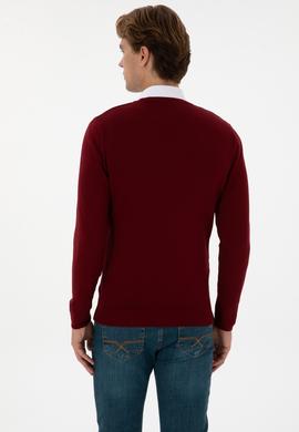 Erkek Bordo Basic Kazak - 50307745018