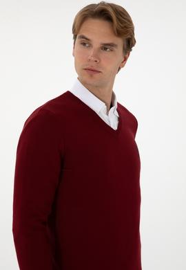 Erkek Bordo Basic Kazak - 50307745018