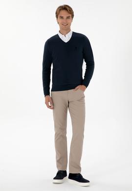 Erkek Açık Lacivert Basic Kazak - 50307745046