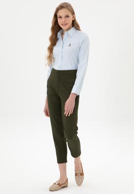 Kadın Açık Mavi Uzun Kollu Basic Gömlek - 50308038003