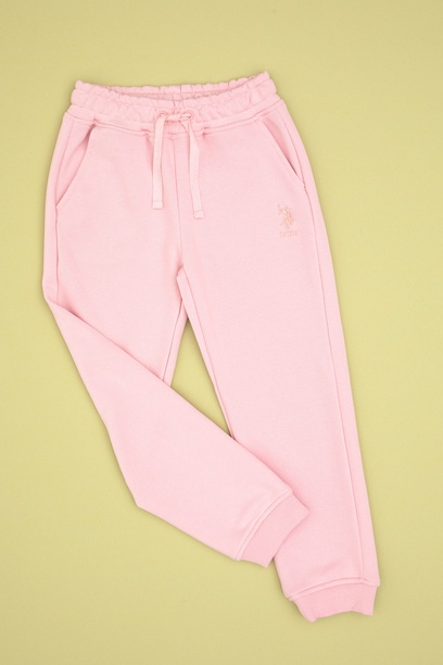 Kız Çocuk Toz Pembe Jogger Eşofman Altı