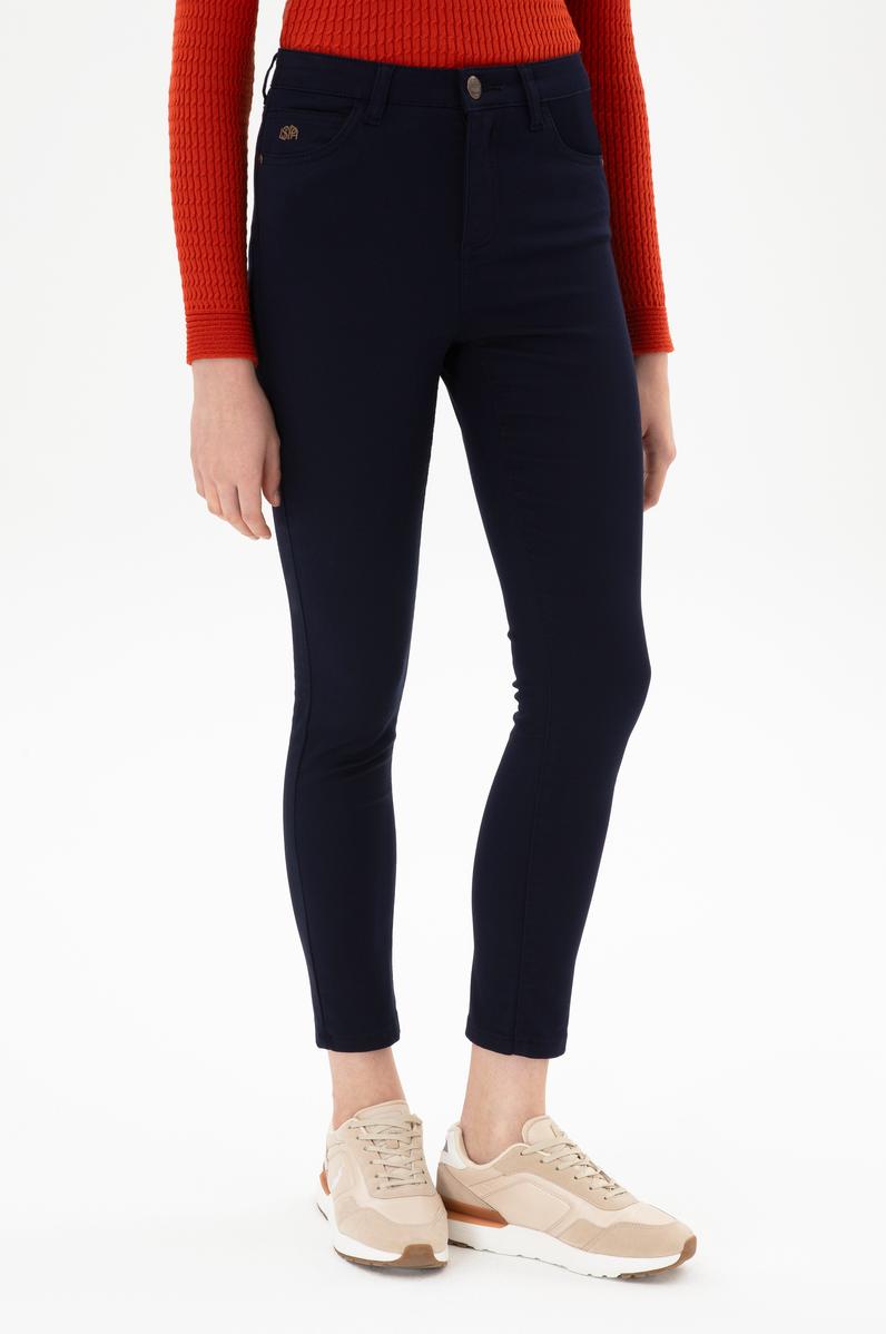 Kadın Lacivert Toothpick Fit Kanvas Pantolon