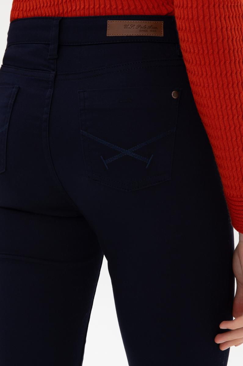 Kadın Lacivert Toothpick Fit Kanvas Pantolon