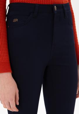Kadın Lacivert Toothpick Fit Kanvas Pantolon - 50317139001