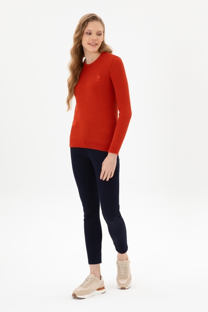 Kadın Lacivert Toothpick Fit Kanvas Pantolon