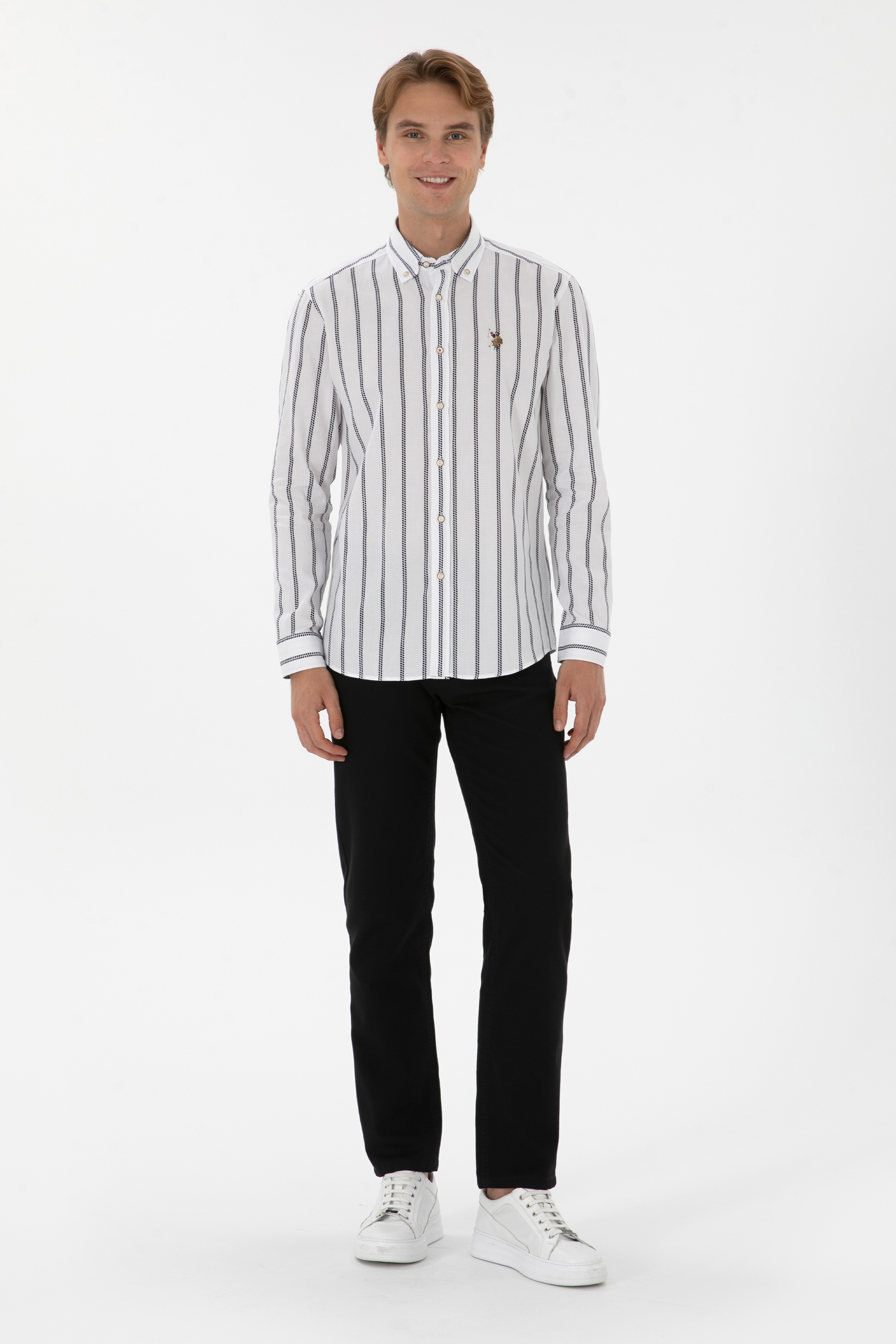 Erkek Regular Fit Siyah Kanvas Pantolon - Image 1
