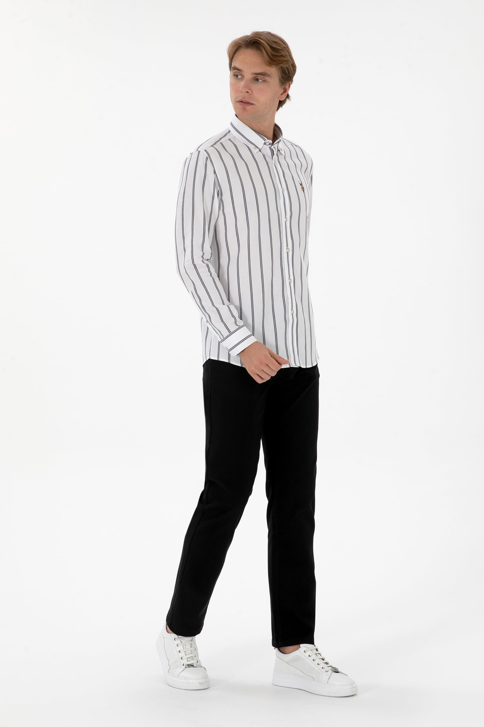 Erkek Regular Fit Siyah Kanvas Pantolon - Image 3