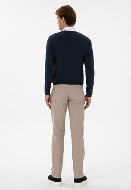 Erkek Koyu Bej Kanvas Pantolon - 50311612053