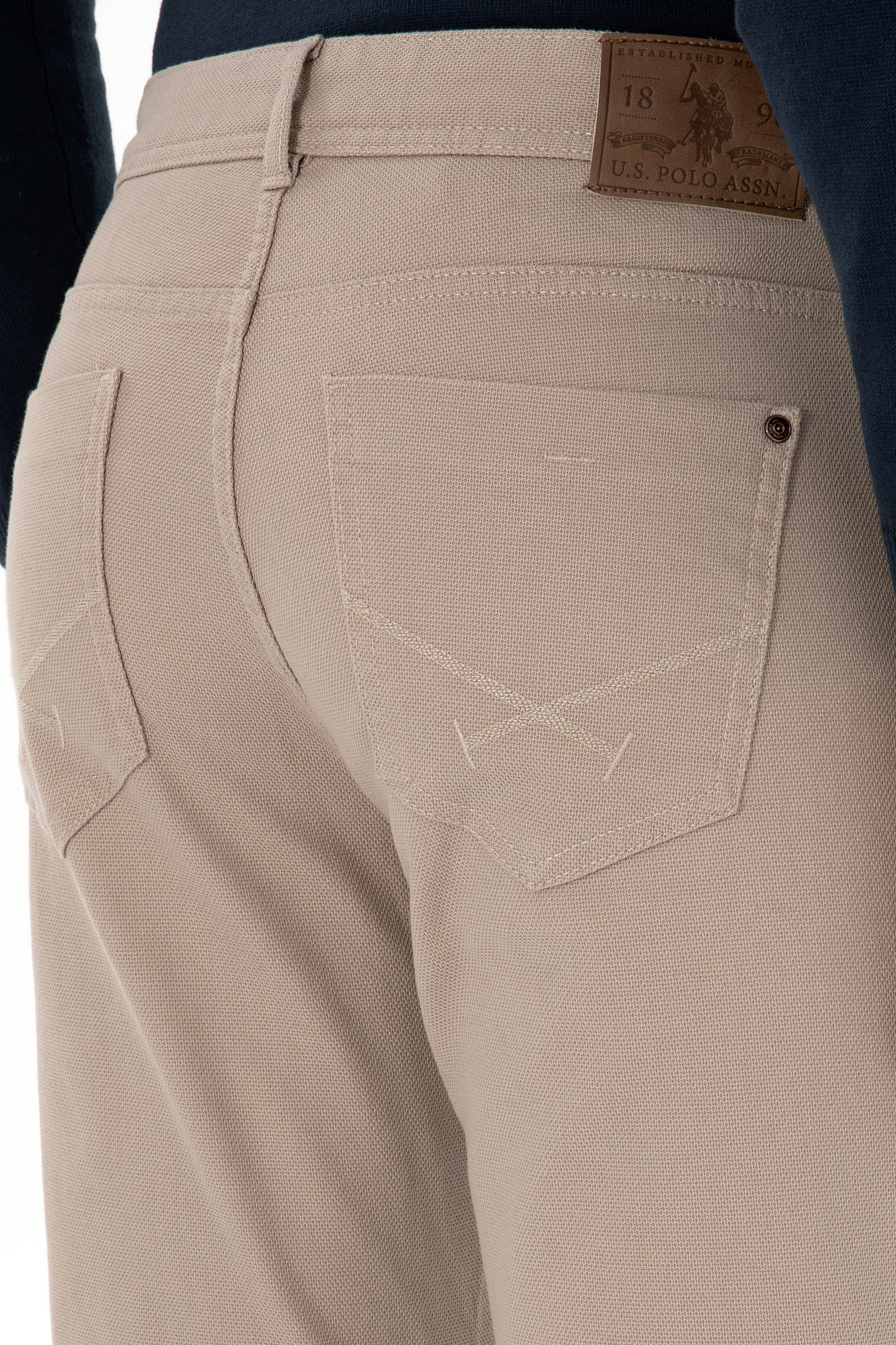 Erkek Regular Fit Koyu Bej Kanvas Pantolon