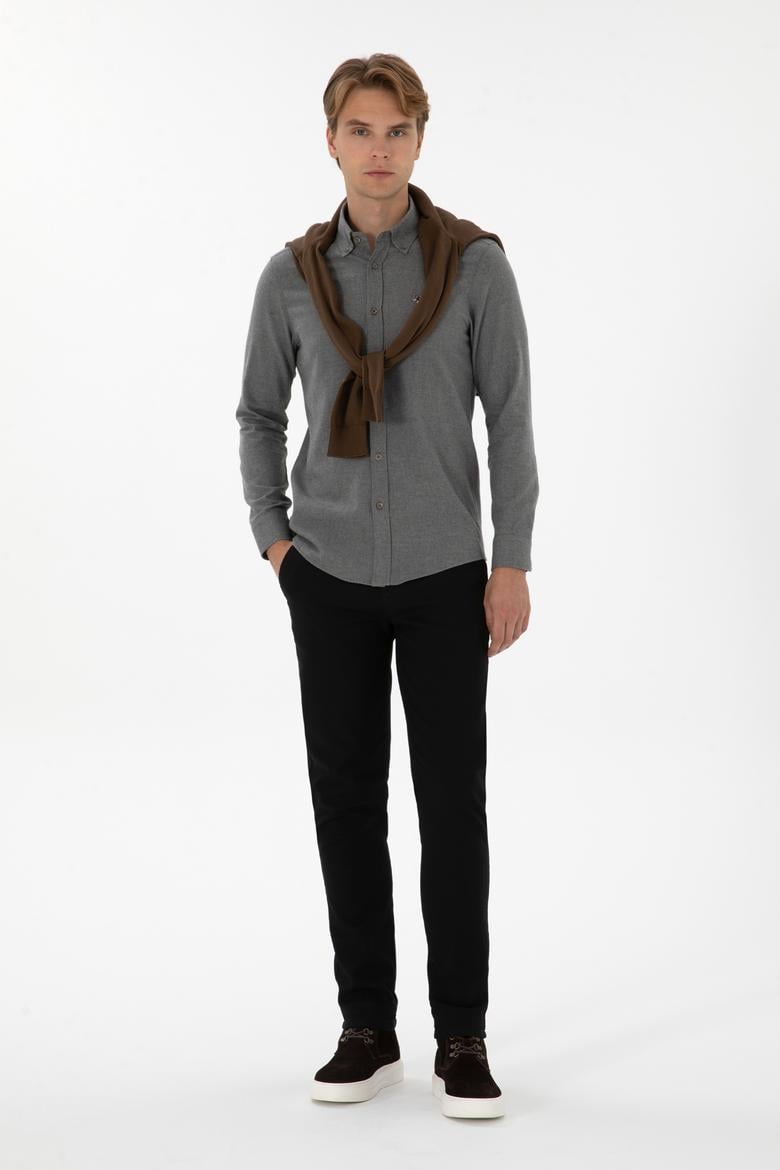 Erkek Siyah Kanvas Pantolon - 50311606213