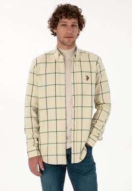 Erkek Koyu Yeşil Uzun Kollu Gömlek - 50316617014