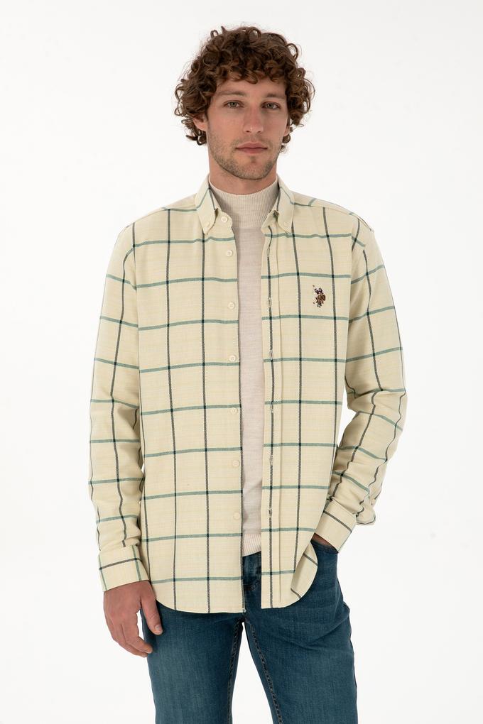 Erkek Koyu Yeşil Uzun Kollu Gömlek