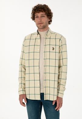 Erkek Koyu Yeşil Uzun Kollu Gömlek - 50316617014