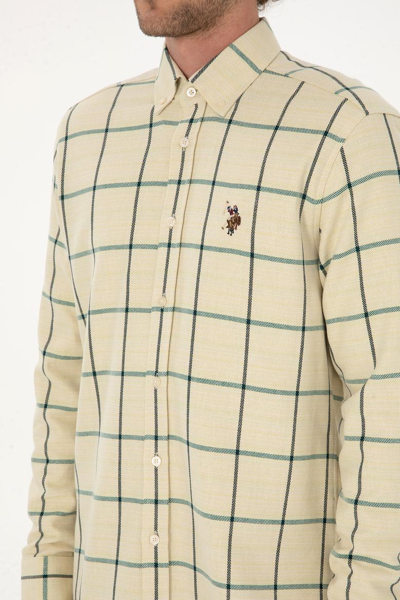 Erkek Koyu Yeşil Uzun Kollu Gömlek - 50316617014