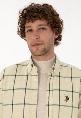 Erkek Koyu Yeşil Uzun Kollu Gömlek - 50316617014