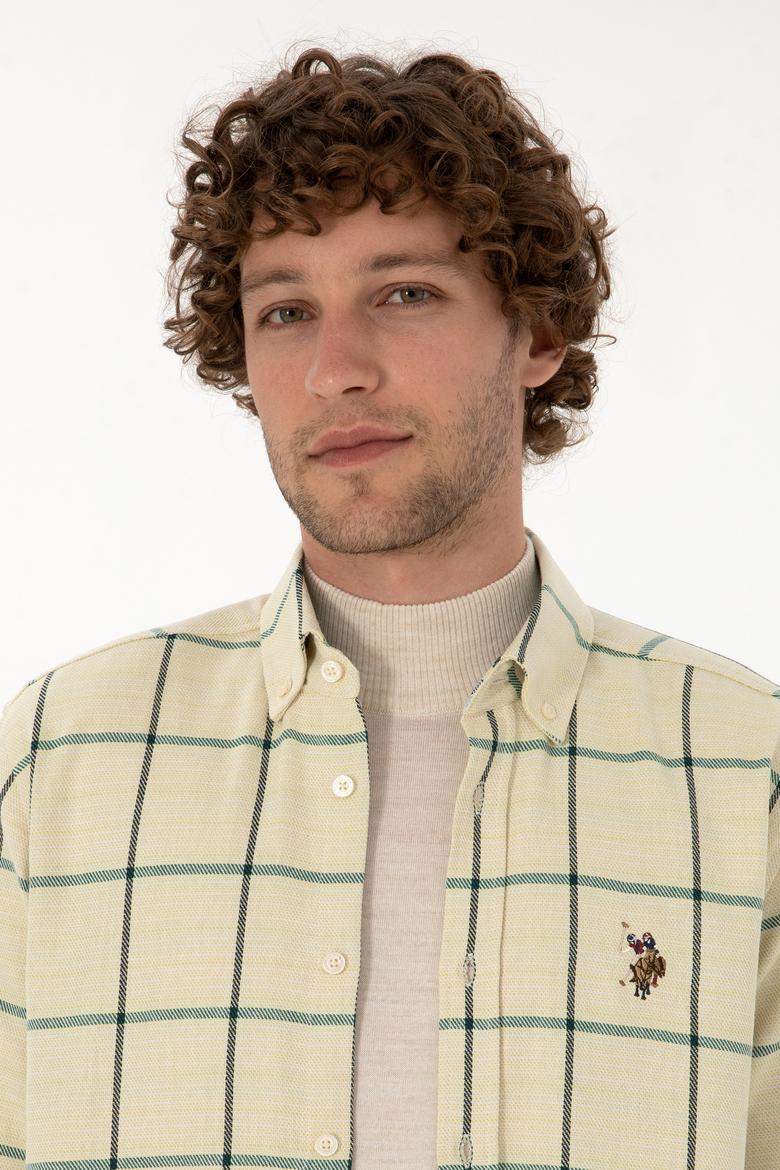 Erkek Koyu Yeşil Uzun Kollu Gömlek - 50316617014