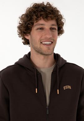 Erkek Regular Fit Koyu Kahverengi Şardonlu Örme Hırka - 50313755110