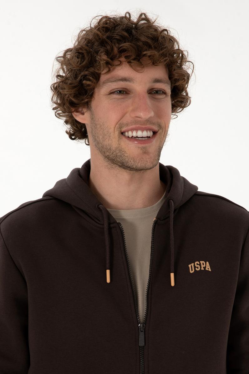 Erkek Regular Fit Koyu Kahverengi Şardonlu Örme Hırka