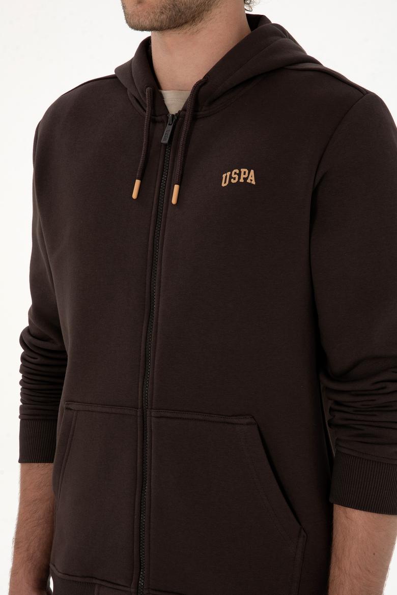 Erkek Regular Fit Koyu Kahverengi Şardonlu Örme Hırka - 50313755110