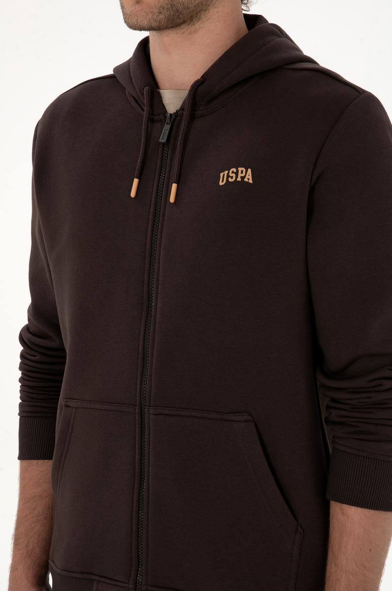 Erkek Regular Fit Koyu Kahverengi Şardonlu Örme Hırka