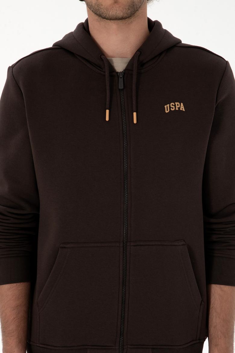 Erkek Regular Fit Koyu Kahverengi Şardonlu Örme Hırka - 50313755110