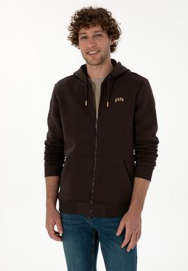 Erkek Regular Fit Koyu Kahverengi Şardonlu Örme Hırka - 50313755110