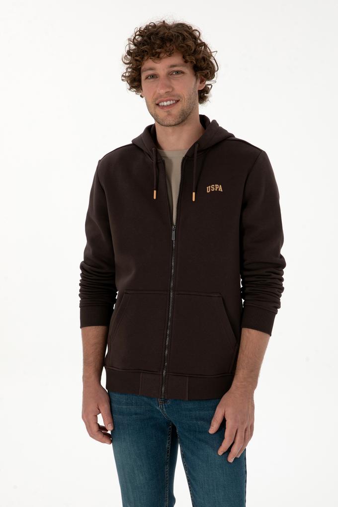 Erkek Regular Fit Koyu Kahverengi Şardonlu Örme Hırka