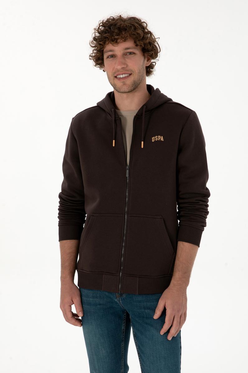 Erkek Regular Fit Koyu Kahverengi Şardonlu Örme Hırka