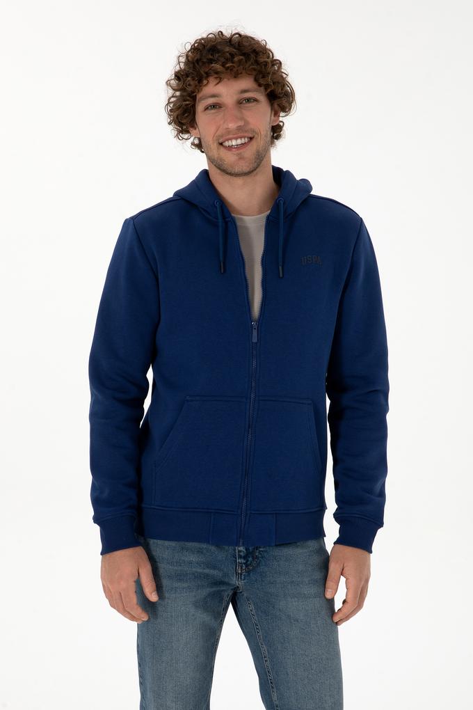 Erkek Regular Fit İndigo Şardonlu Örme Hırka